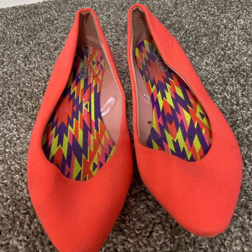 Neon flats size 9